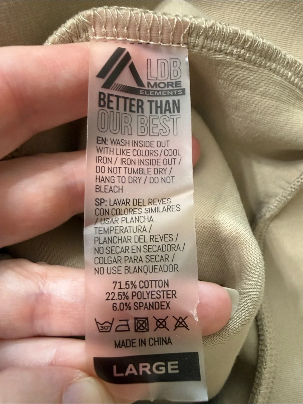 Alphalete Elements Crewneck Sweatshirt in Tan